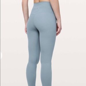 lululemon align II pant - 25” - blue cast size 6